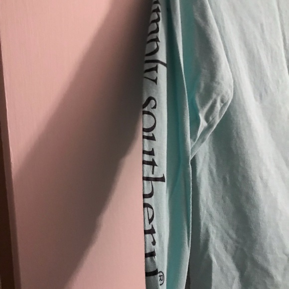 Simply southern long sleeve turquoise T-shirt - Picture 3 of 5